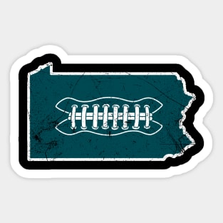 PA Football - Black/Green Sticker